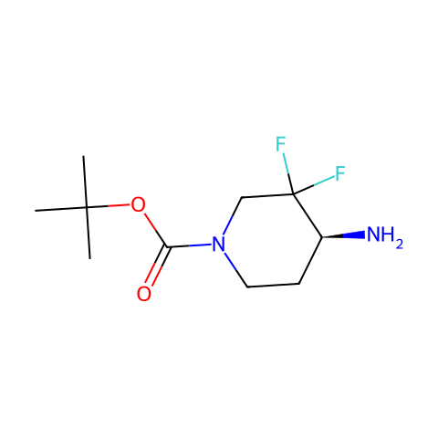 tert-butyl (4S)-4-amino-3,3-difluoropiperidine-1-carboxylate结构图
