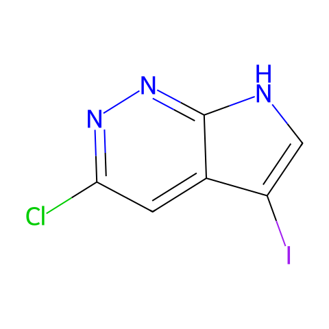 3-chloro-5-iodo-7H-pyrrolo[2,3-c]pyridazine结构图