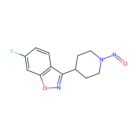 6-氟-3-(1-亚硝基哌啶-4-基)苯并[d]异恶唑结构图