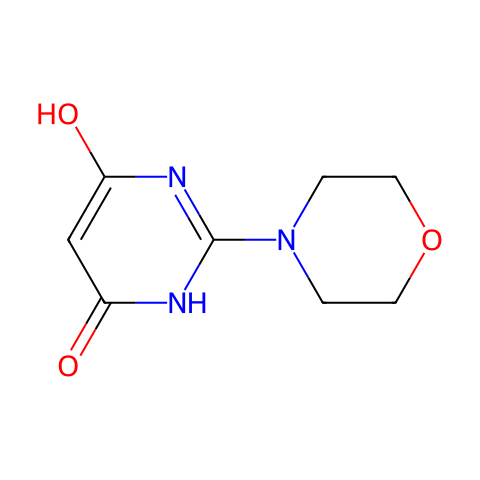 2-Morpholinopyrimidine-4,6-diol结构图