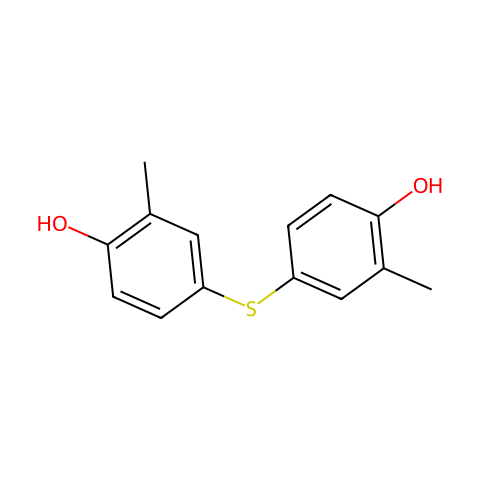 双(4-羟基-3-甲苯基)硫醚结构图