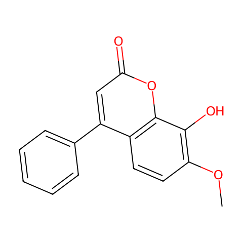 4-苯基瑞香素7-甲基醚结构图