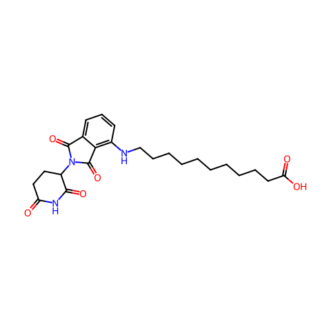 Undecanoic acid, 11-[[2-(2,6-dioxo-3-piperidinyl)-2,3-dihydro-1,3-dioxo-1H-isoindol-4-yl]amino]-结构图