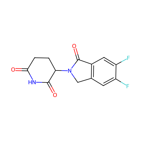 3-(5,6-difluoro-1-oxo-isoindolin-2-yl)piperidine-2,6-dione结构图