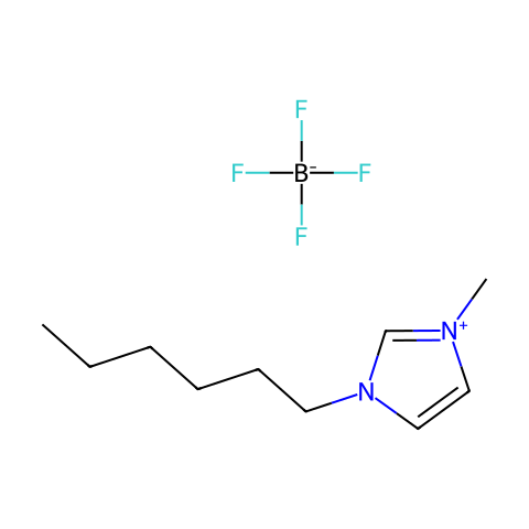 1-己基-3-甲基咪唑四氟硼酸盐结构图