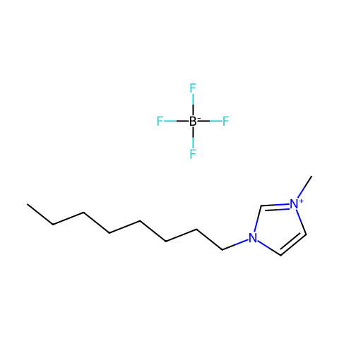 1-辛基-3-甲基咪唑四氟硼酸盐结构图