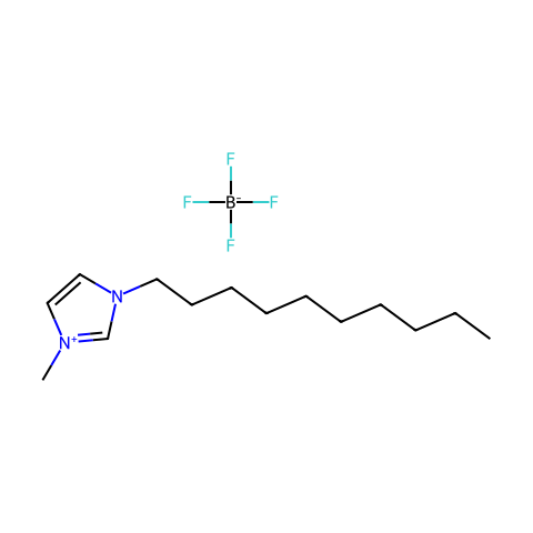 1-癸基-3-甲基咪唑四氟硼酸盐结构图