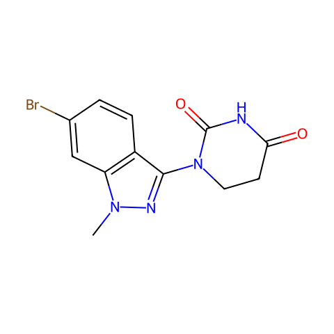 1-(6-bromo-1-methyl-indazol-3-yl)hexahydropyrimidine-2,4-dione结构图