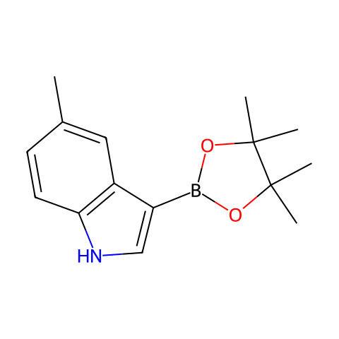 5-methyl-3-(4,4,5,5-tetramethyl-1,3,2-dioxaborolan-2-yl)-1H-indole结构图