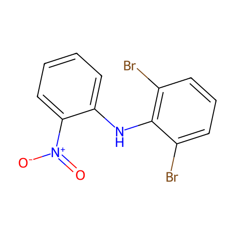2,6-二溴-N-(2-硝基苯基)苯胺结构图
