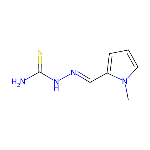 (E)-2-((1-methyl-1H-pyrrol-2-yl)methylene)hydrazine-1-carbothioamide结构图