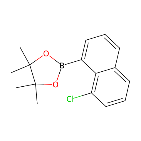 2-(8-氯萘-1-基)-4,4,5,5-四甲基-1,3,2-二氧硼杂环戊烷结构图