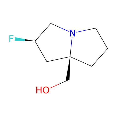 [(2R,8R)-2-fluoro-1,2,3,5,6,7-hexahydropyrrolizin-8-yl]methanol结构图