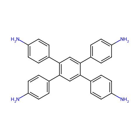 4',5'-双(4-氨基苯基)-[1,1':2',1''-三联苯]-4,4''-二胺结构图