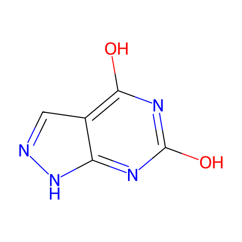 4，6-二羟基吡唑啉[3，4-d]嘧啶结构图