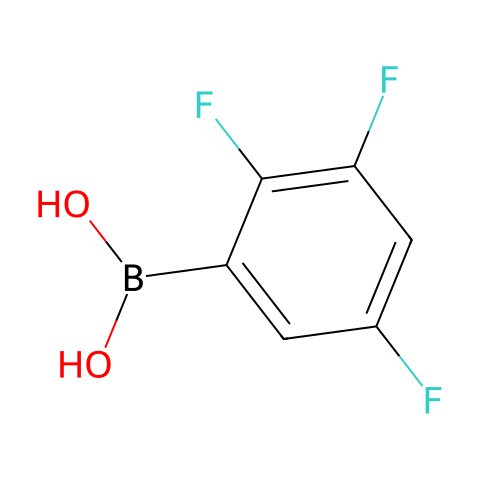 2,3,5-三氟苯硼酸(含不同量的酸酐)结构图