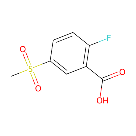 2-Fluoro-5-(methanesulfonyl)benzoic acid结构图