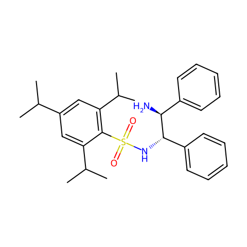 N-[(1S,2S)-2-氨基-1,2-二苯基乙基]-2,4,6-三(1-甲基乙基)苯亚磺酰胺结构图