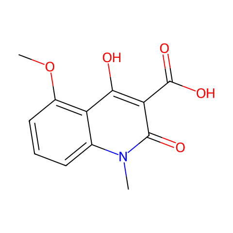 3-Quinolinecarboxylic acid, 1,2-dihydro-4-hydroxy-5-methoxy-1-methyl-2-oxo-结构图