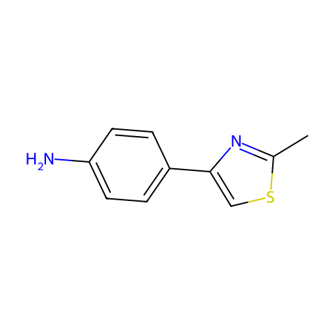 4-(2-甲基-1,3-噻唑-4-基)苯胺结构图