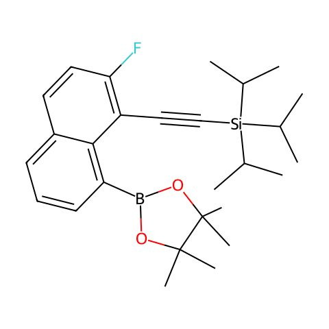 2-[2-fluoro-8-(4,4,5,5-tetramethyl-1,3,2-dioxaborolan-2-yl)-1-naphthyl]ethynyl-triisopropyl-silane结构图