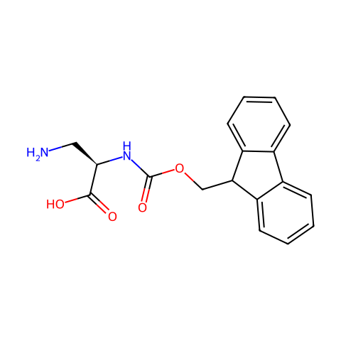 3-氨基-N-[(9H-芴-9-基甲氧基)羰基]-D-丙氨酸结构图