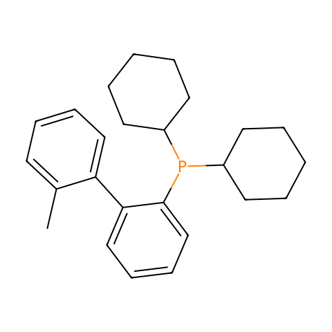2-双环己基膦-2 '-甲基联苯结构图