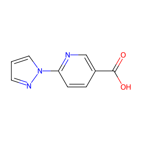 6-(1H-吡唑-1-基)烟酸结构图
