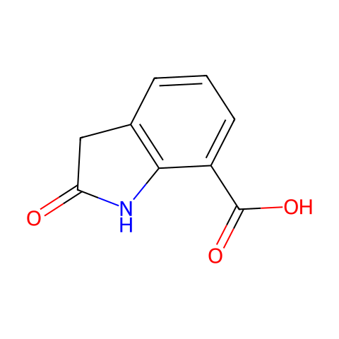 2-吲哚酮-7-羧酸结构图