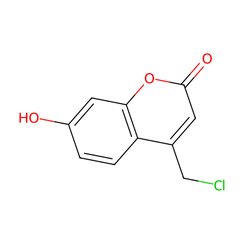 4-氯甲基-7-羟基苯并吡喃-2-酮结构图
