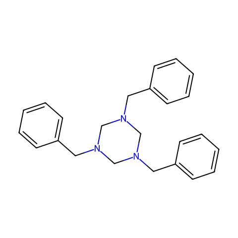 1,3,5-三苄基六氢-1,3,5-三嗪结构图