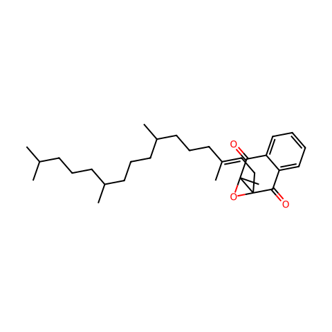 维他命 K1 2,3-环氧化物结构图