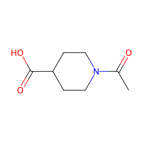 1-乙酰基-4-哌啶甲酸结构图