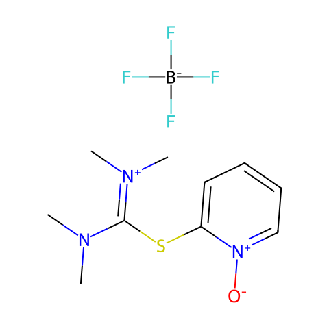 S-(1-氧代-2-吡啶基)-N,N,N′,N′-四甲基硫脲四氟硼酸盐结构图