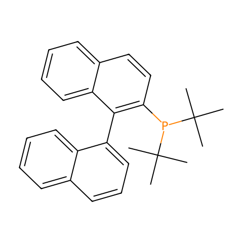 rac-2-(二叔丁基膦)-1,1′-联萘结构图