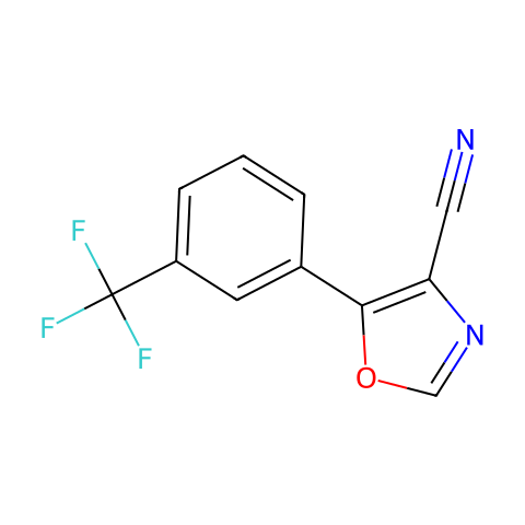 5-[3-(三氟甲基)苯基]-1,3-恶唑-4-腈结构图