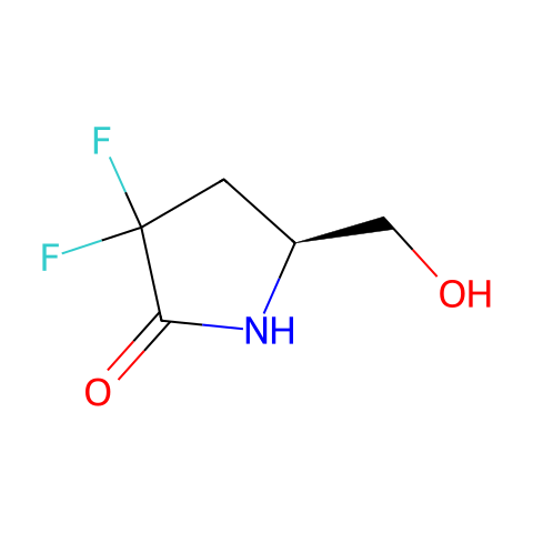 3,3-二氟-5-(羟甲基)-(5S)-2-吡咯烷酮结构图
