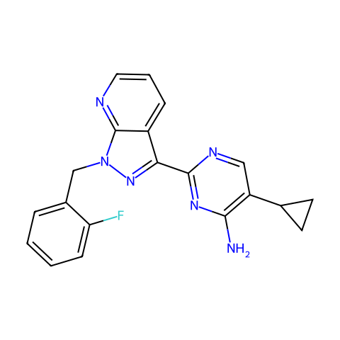 BAY 41-2272,可溶性鸟苷基环化酶（sGC）激活剂结构图