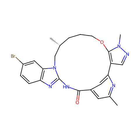 (11R)-16-bromo-5,11,26-trimethyl-7-oxa-4,5,13,20,22,27-hexaazapentacyclo[22.3.1.0²,⁶.0¹³,²¹.0¹⁴,¹⁹]octacosa-1(28),2(6),3,14,16,18,21,24,26-nonaen-23-one结构图