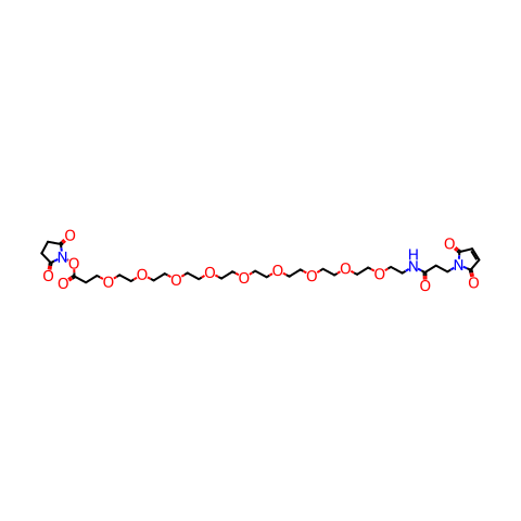 Mal-amido-PEG9-NHS ester结构图