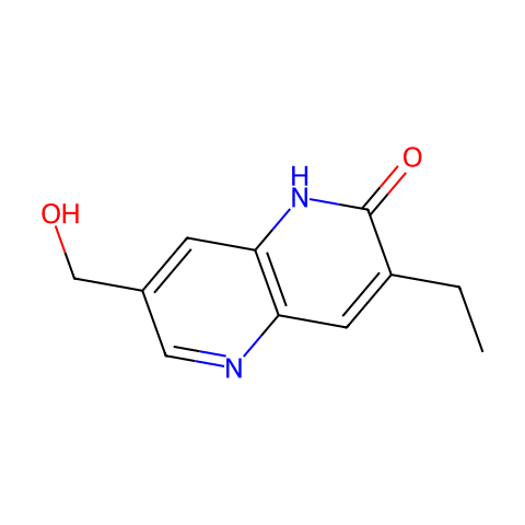 3-ethyl-7-(hydroxymethyl)-1H-1,5-naphthyridin-2-one结构图