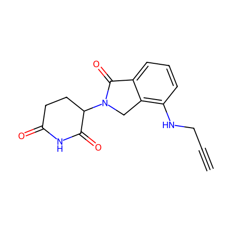 3-(1-氧代-4-(丙-2-炔-1-基氨基)异吲哚啉-2-基)哌啶-2,6-二酮结构图