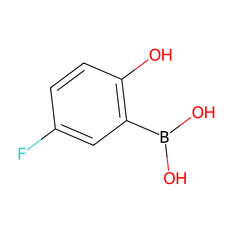 5-氟-2-羟基苯硼酸(含不等量的酸酐)结构图