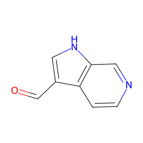 1H-吡咯并[2,3-c]吡啶-3-甲醛结构图