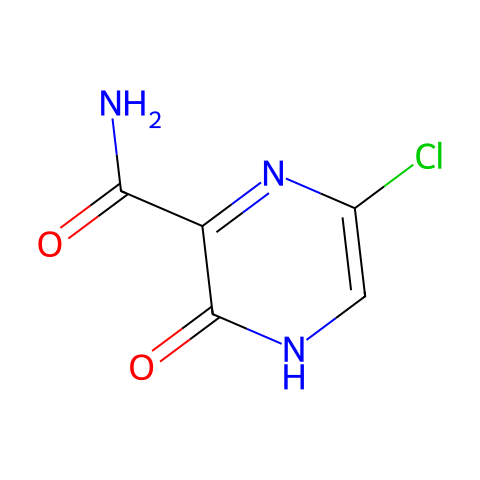6-chloro-3-hydroxypyrazine-2-carboxamide结构图