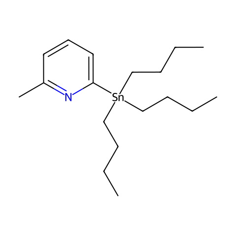 2-甲基-6-(三丁基锡烷基)吡啶结构图
