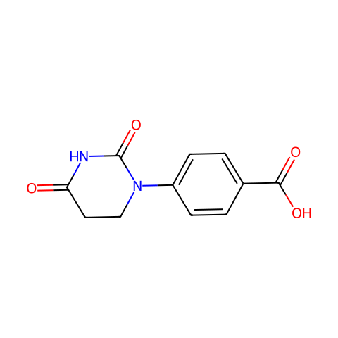 4-(2,4-dioxohexahydropyrimidin-1-yl)benzoic acid结构图