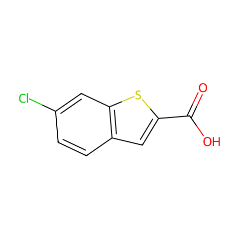 6-氯苯并[B]噻吩-2-羧酸结构图