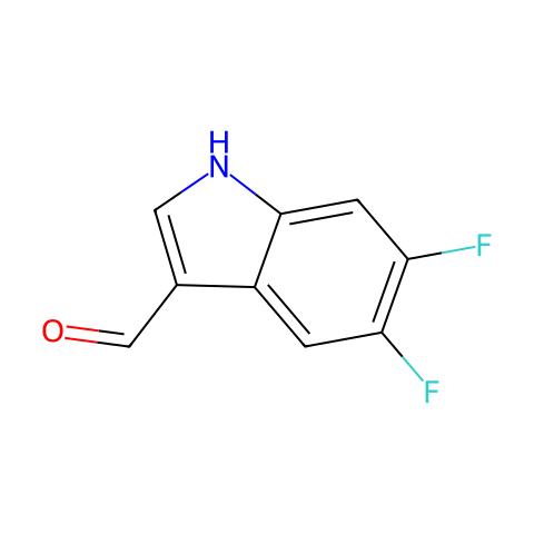5,6-二氟-1H-吲哚-3-甲醛结构图