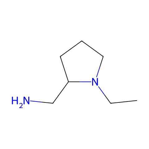 N-乙基-2-氨甲基吡咯烷结构图